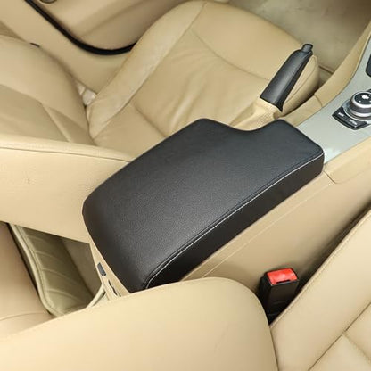 Car Armrest Box Cover for BMW 3 Series E90 E91 E92 E93 2006 (Black)