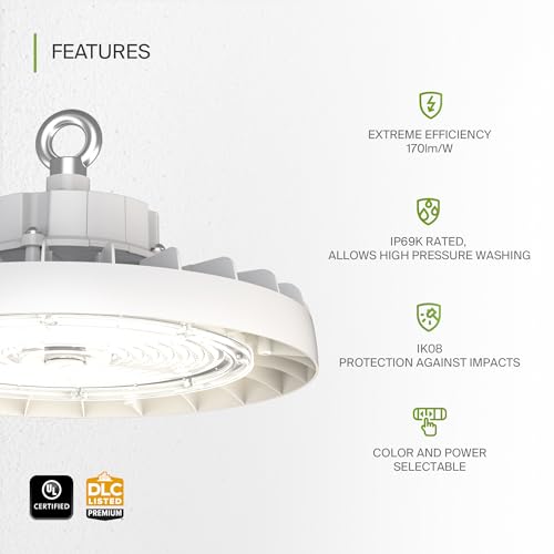 200W LED High Bay UFO Lighting (White)