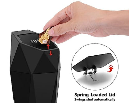 Car Trash Can Cup Holder (600ml x 2 / Black)