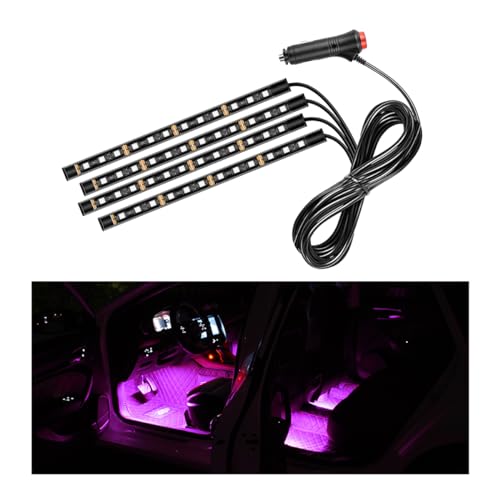 Car LED Strip Light (Connection Type: Cigarette Lighter / Pink Purple-48 LEDs)