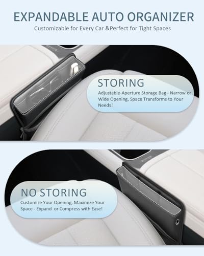 Car Seat Gap Filler Organizer (B-Pro Car Seat Gap Fille-Black-2Pack)