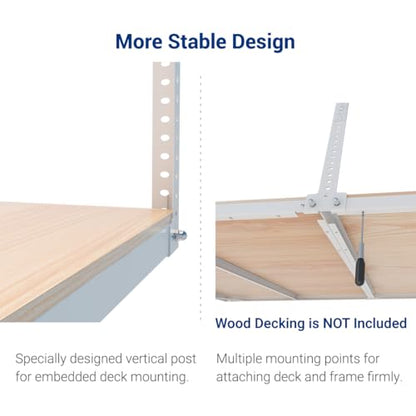4x8 Overhead Garage Storage Rack (White)