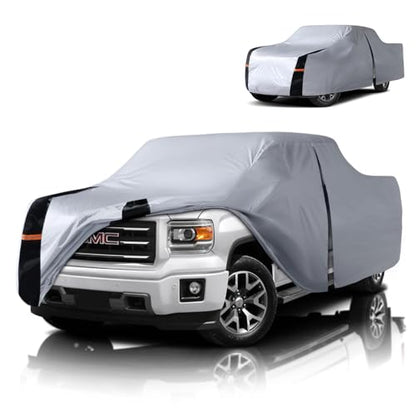 Multi Layer GMC Sierra Truck Cover (W.Fit Sierra 1500HD(2002-2018) Regular Cab SB / White Truck Cover)