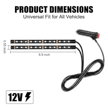 24‑LED USB Car Interior Ambient Light Strips (1 PC / Purple)