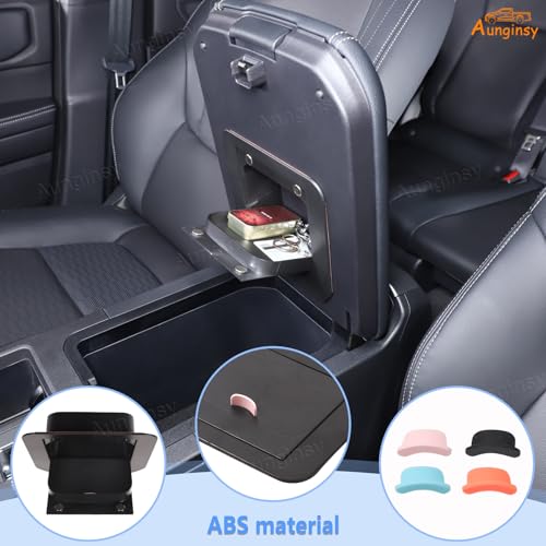 Car Armrest Hidden Storage Box Compatible with Toyota Land Cruiser 250 Prado J250 LC250 2024 2025 Car Center Console Handrail Privacy Storage Box Organizer Tray ABS Insert Pallet Manager Accessories (Black(A))