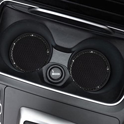 2 Pack Car Cup Holder Coaster (Black)