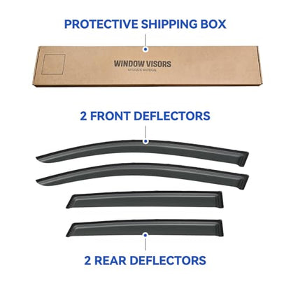 Window Visors Rain Guards for 2007 (2007-2012 Dodge Caliber)