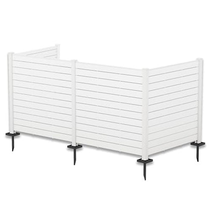 50" W x 48" H Outdoor Privacy Screen with Aluminum Posts (White/4Panels)