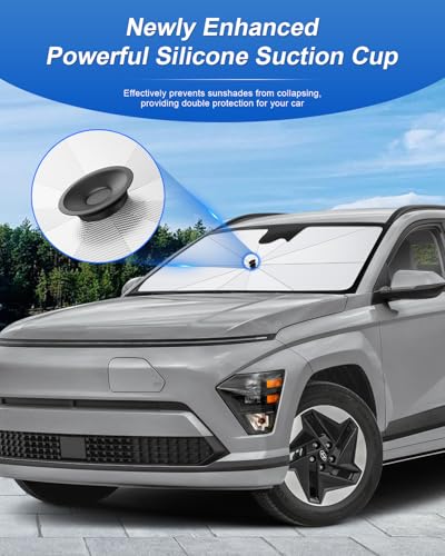 for 2026 2027 Hyundai Kona EV Car Windshield Sun Shade Umbrella (2024-2027 Kona EV)