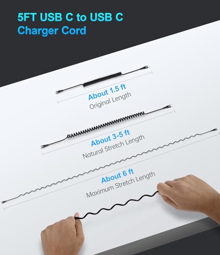 USB C to C Cable for Car 3FT&5FT (3FT/5FT / USB C to USB C / Black)