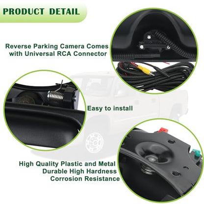 Backup Camera Tailgate Handle Rear View Camera Liftgate Latch Handle Compatible with 1999 (1999-2007 Black)