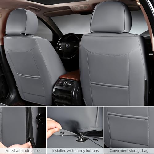 Car Seat Covers Full Set (2 Pack / Gray)