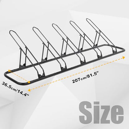 Bicycle Floor Parking Rack Stand (5 Bikes / Adjustable)