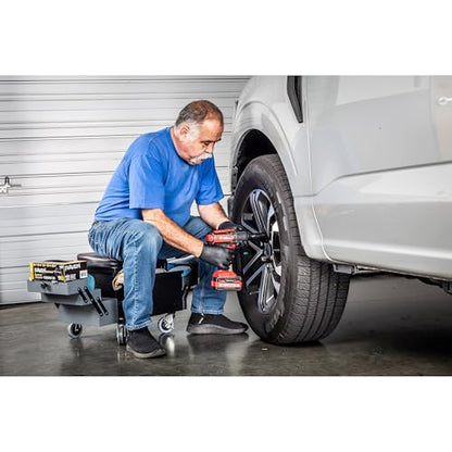 Rolling Seat with Expandable Tool Trays (Expandable Tool Trays)
