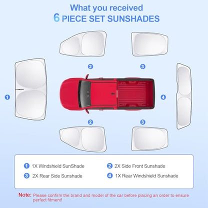 6pcs Car Window Shades for Chevrolet Colorado 2015 (for Colorado2015-2022)