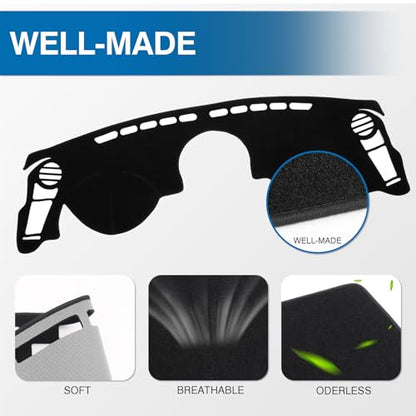Black Dash Cover Compatible with 2010 (Soul 10-13(black))
