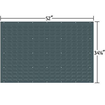 30655 Louvered Steel Wall Mount Panel Garage Organizer for Hanging AkroBin Storage Bins (Grey / 52-Inch W x 34-Inch H)