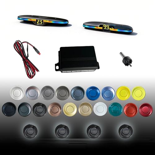 Parking Sensor kit New Feature Rear with Selectable Distance in Feet (Black)