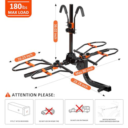 Platform 2 EBike Rack for Car Hitch Bike Rack for SUV RV Trucks Carrier Bicycle Car Racks 2 (EBIKE RACK)