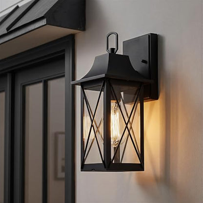 13 inch Outdoor Porch Wall Light (Matte Black / 13-inch)