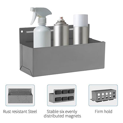 Magnetic Aerosol Spray Can Holder (Silver Grey / Large(3" x 8.3"))