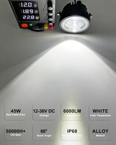 4 Inch Round Led Pod Lights (2pcs 4 inch White)