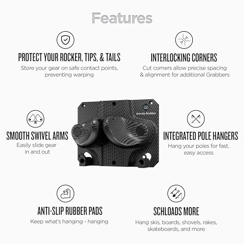 The OG Ski & Snowboard Wall Mount (Carbon / Two Pack)