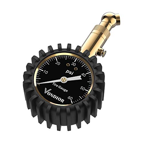 Tire Pressure Gauge for Cars (0-60 PSI / Black Tire Gauge w/o‌ Tube)