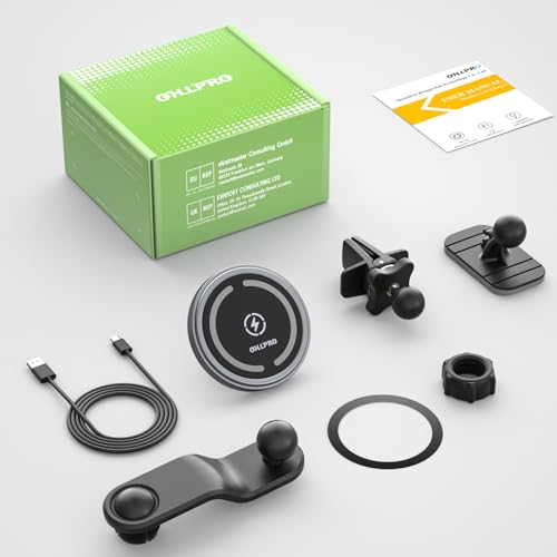 for MagSafe Car Mount Charger iPhone Wireless Car Charger (15W Gray Dark)