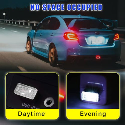 4 PCS USB LED Car Interior Atmosphere Lamp (White & Purple)