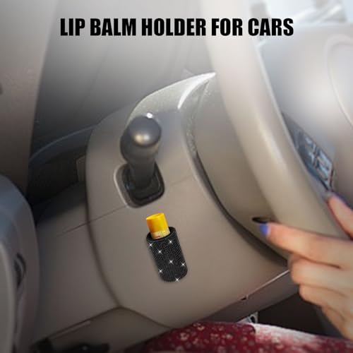 Upright Car Chapstick Holder (Black)