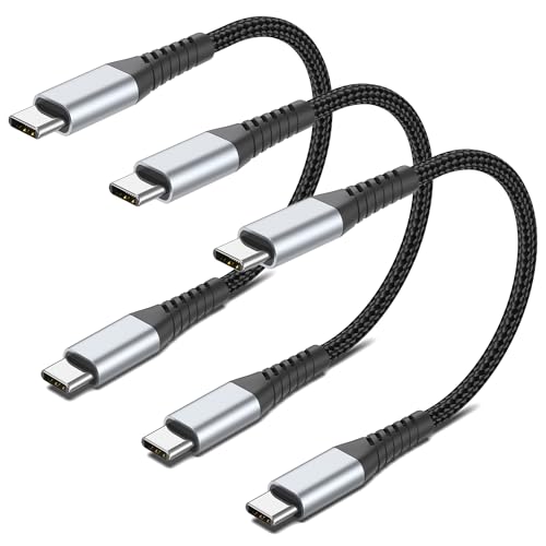 6 Inch USB C to USB C Cable (0.5 Feet / USB C to USB C / Black)