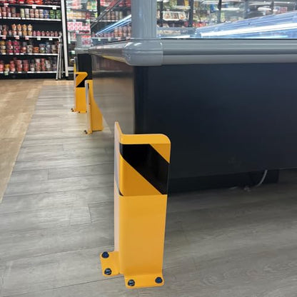 Heavy Duty Pallet Rack Post Protectors (Stripe 4 Pack)