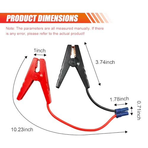 2PCS EC5 Car Jumper Starter Cable with Battery Clamps (2Pack)