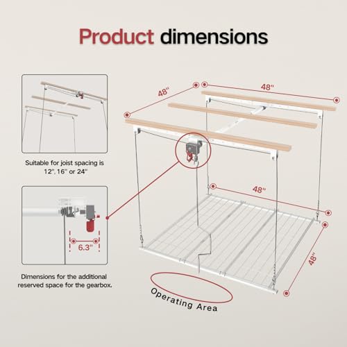 Overhead Garage Storage Rack (White)