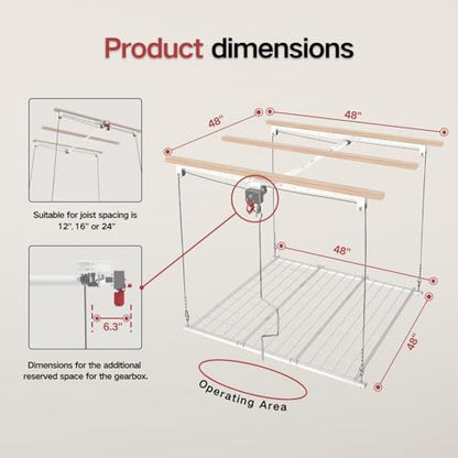 Overhead Garage Storage Rack (White)