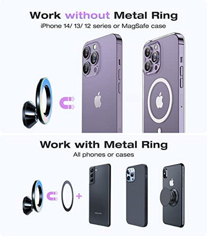 Ultra Mini for MagSafe Car Mount Magnetic Phone Holder for Dash (Violet-blue Gradient)