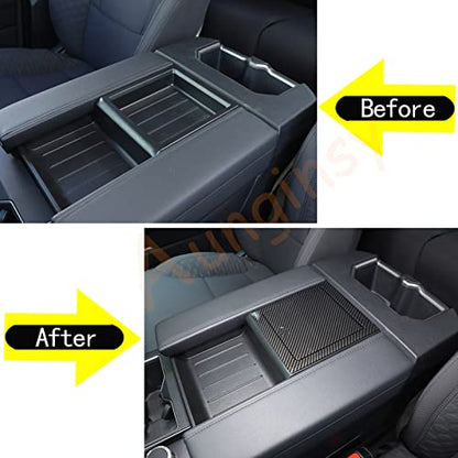 Car Armrest Hidden Storage Box for 2022 (Carbon Fiber Pattern)