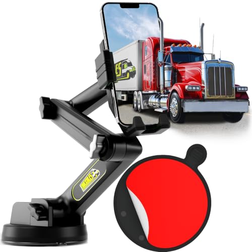 Cell Phone Mount for Truck Phone Holder for Truck Drivers (Black)