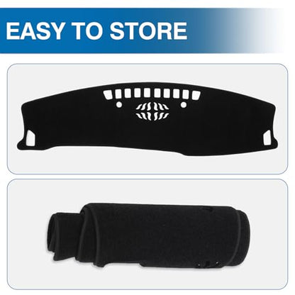 Black Dash Cover Compatible with Kia Seltos 2024 2025 2026 Dashboard Cover Accessories for Seltos Non (Seltos 24-26(Black))
