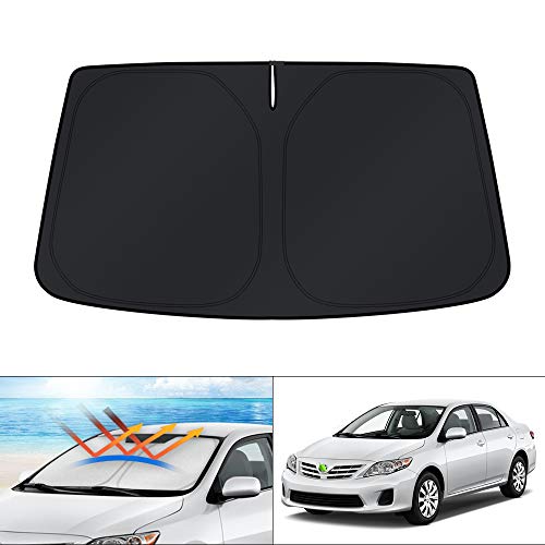 Windshield Sun Shade Custom Fit for Toyota Corolla 2009 2010 2011 2012 2013 Accessories Sunshade Foldable Sun Protector Block UV Rays Keep Car Cooler (FOR | Toyota Corolla 2009-2013)