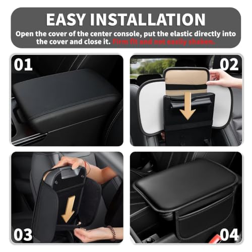 Upgraded Center Console Cover Fit for Jeep Grand Cherokee L 04Black (Fit for Jeep Grand Cherokee L / #004 Black)