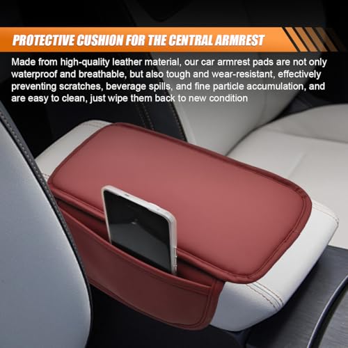 Car Center Console Cover (Burgundy)