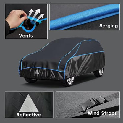 Hail Protector Car Cover for SUV (Black Blue / B6-Length 191 inch to 201 inch)