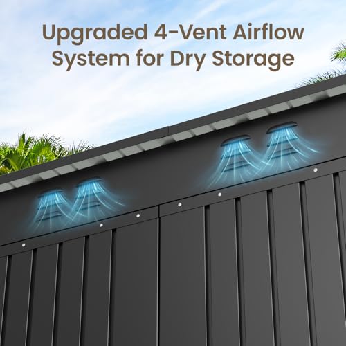 6' x 4' Outdoor Storage Shed (Dark Gray / 6' x 4')