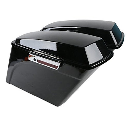 Motorcycle 5" Stretched Saddlebags with Black Conversion Brackets Fit For Harley Softail Deluxe Heritage Softail 1984