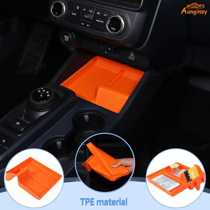 Center Console Shifter Storage Tray for Ford Maverick 2022 (Orange)