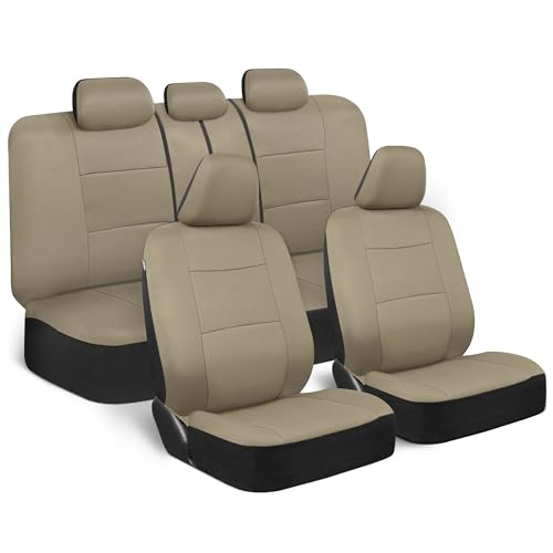 PolyPro Car Seat Covers Full Set in Solid Beige (Solid Beige)