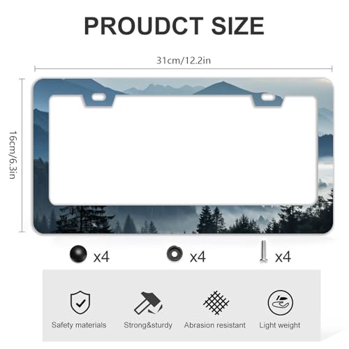 Mountains Forest License Plate Frames (Mountains Forest A)