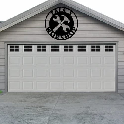 Personalized Papa's Workshop Metal Sign (Design 8)